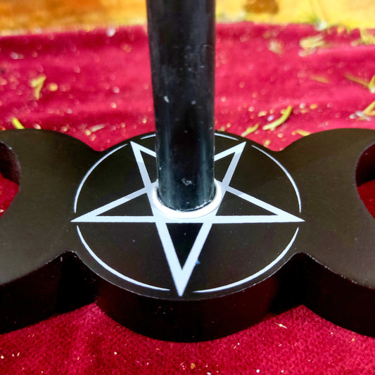 Portavelas Luna Estrella de Bruja