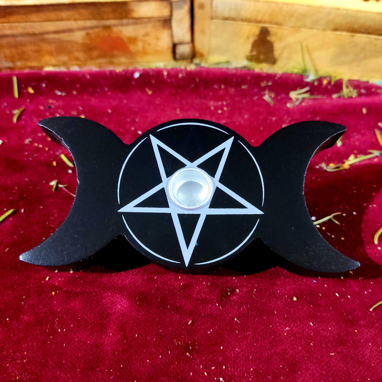 Portavelas Luna Estrella de Bruja