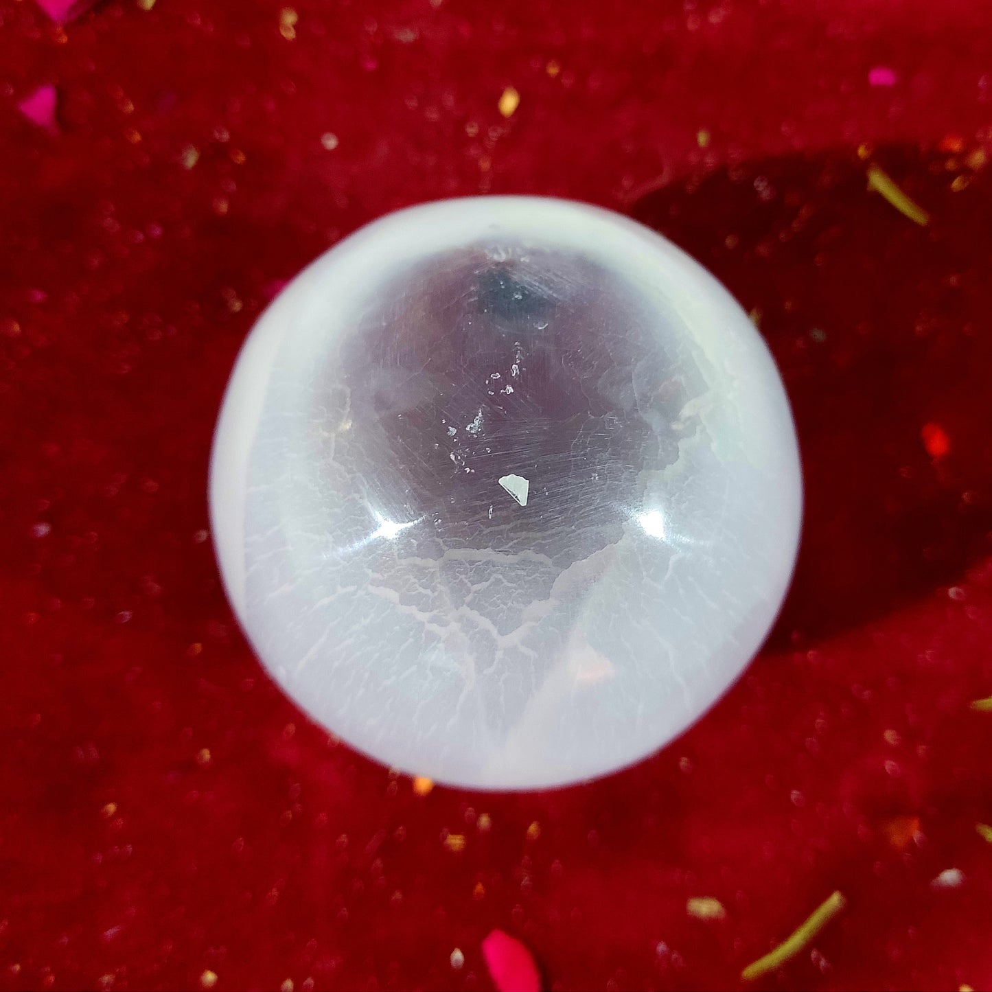 Bola Selenita Base Cortada