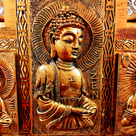 Portavelas Buda Ajala Dorado