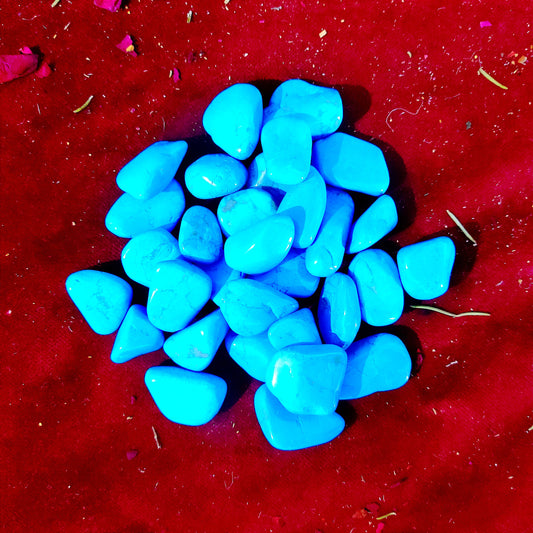 Rodado Howlita Turquesa Natural - reduce ansiedad / estrés / insomnio