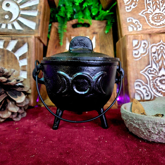 Caldero de Hierro Fundido Triple Luna Mediano