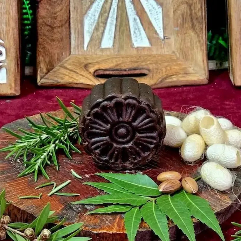 Champu Solido Natural Antipiojos Aceite de Ricino Arbol del te Romero Neem hecho a mano arcania artesania