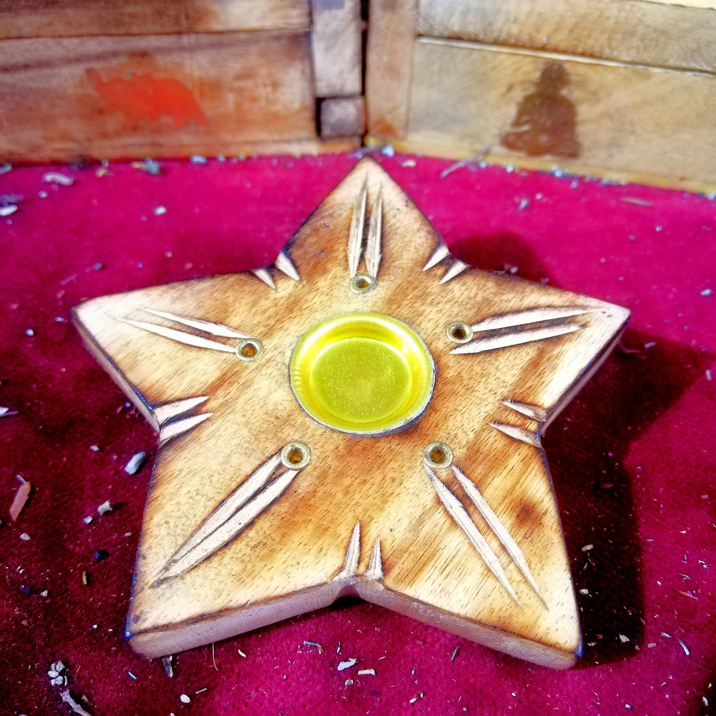 Quemador Estrella de Madera