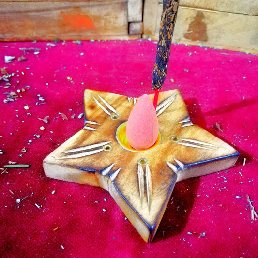 Quemador Estrella de Madera