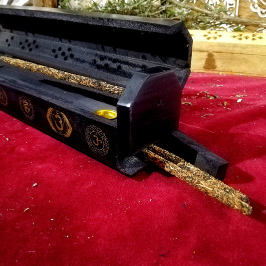 Portainciensos Negro 7 Chakras