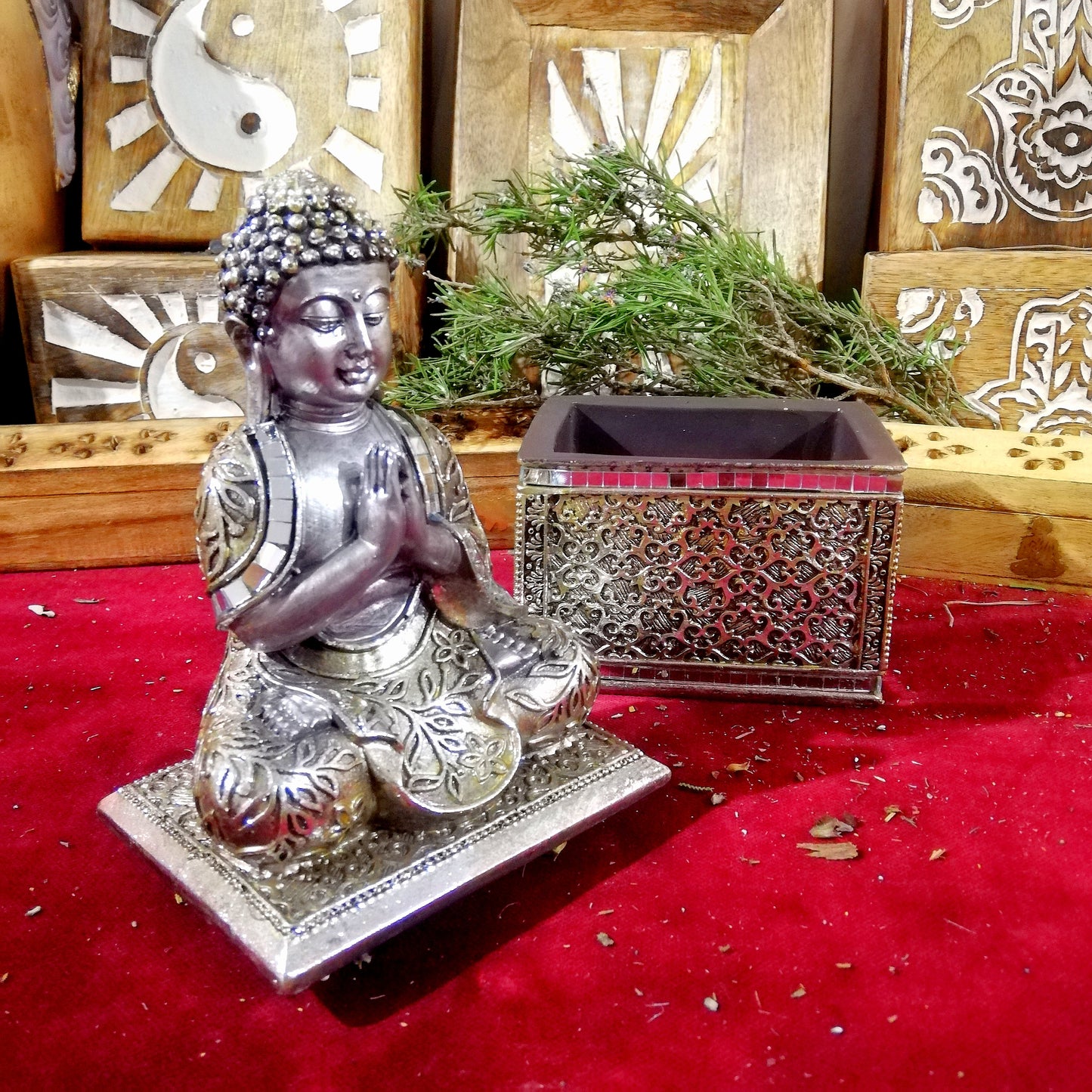 Buda Joyero Plateado