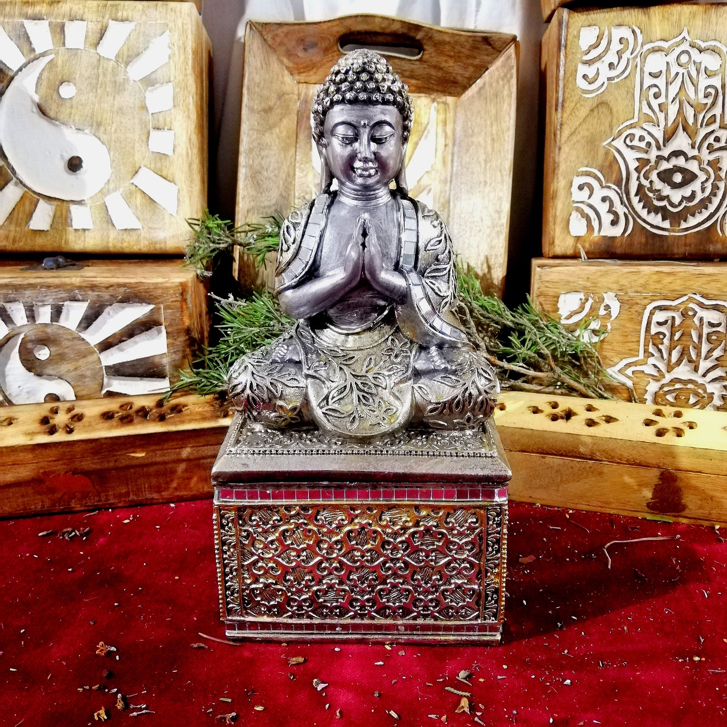 Buda Joyero Plateado