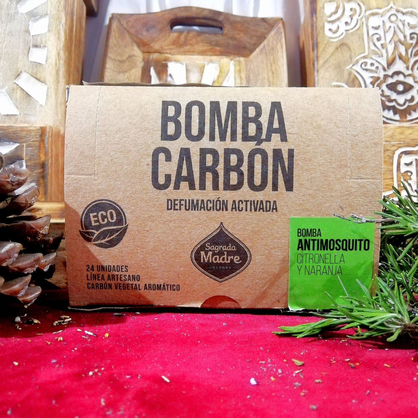 Carbón Citronela y Naranja - Repelente de Insectos Natural / Relajación