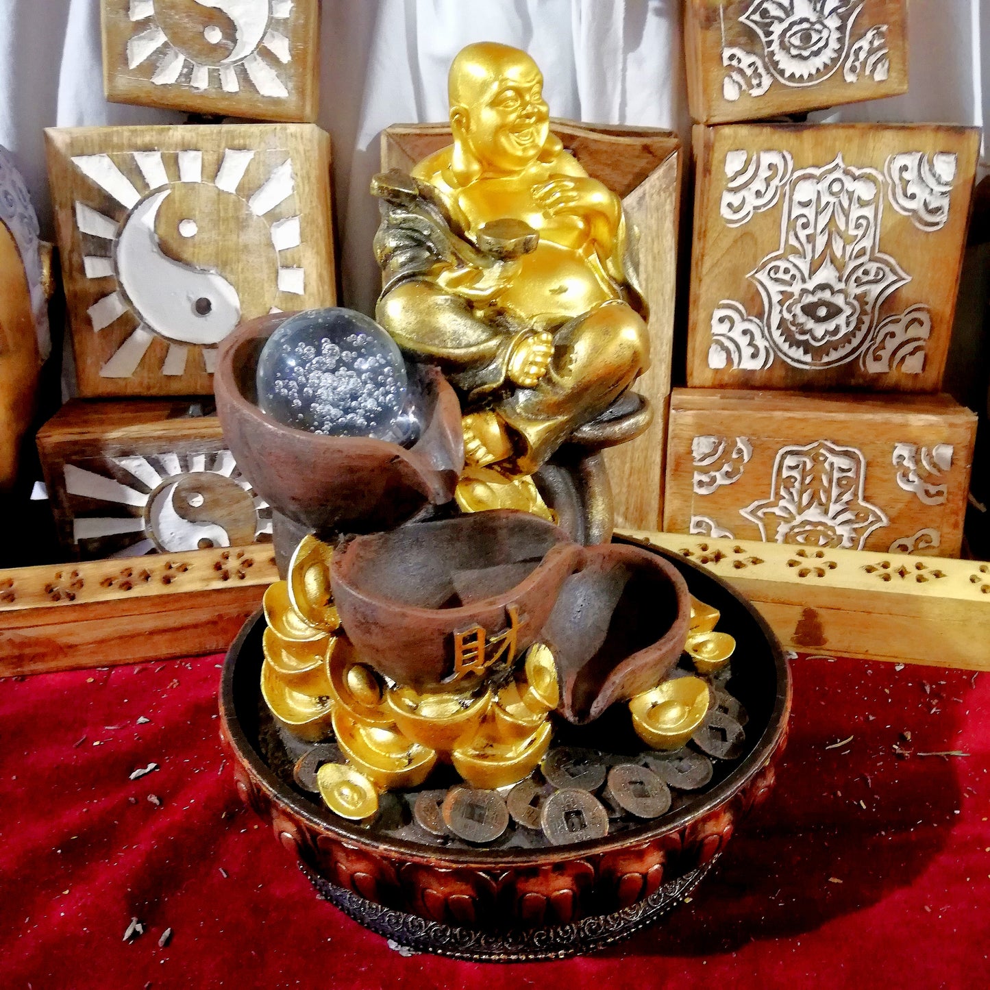 Fuente Buda Pekon con Bola