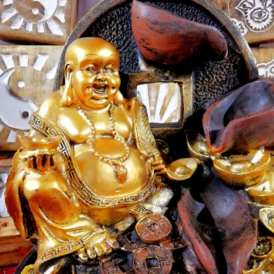 Fuente Buda Pekon Dorado