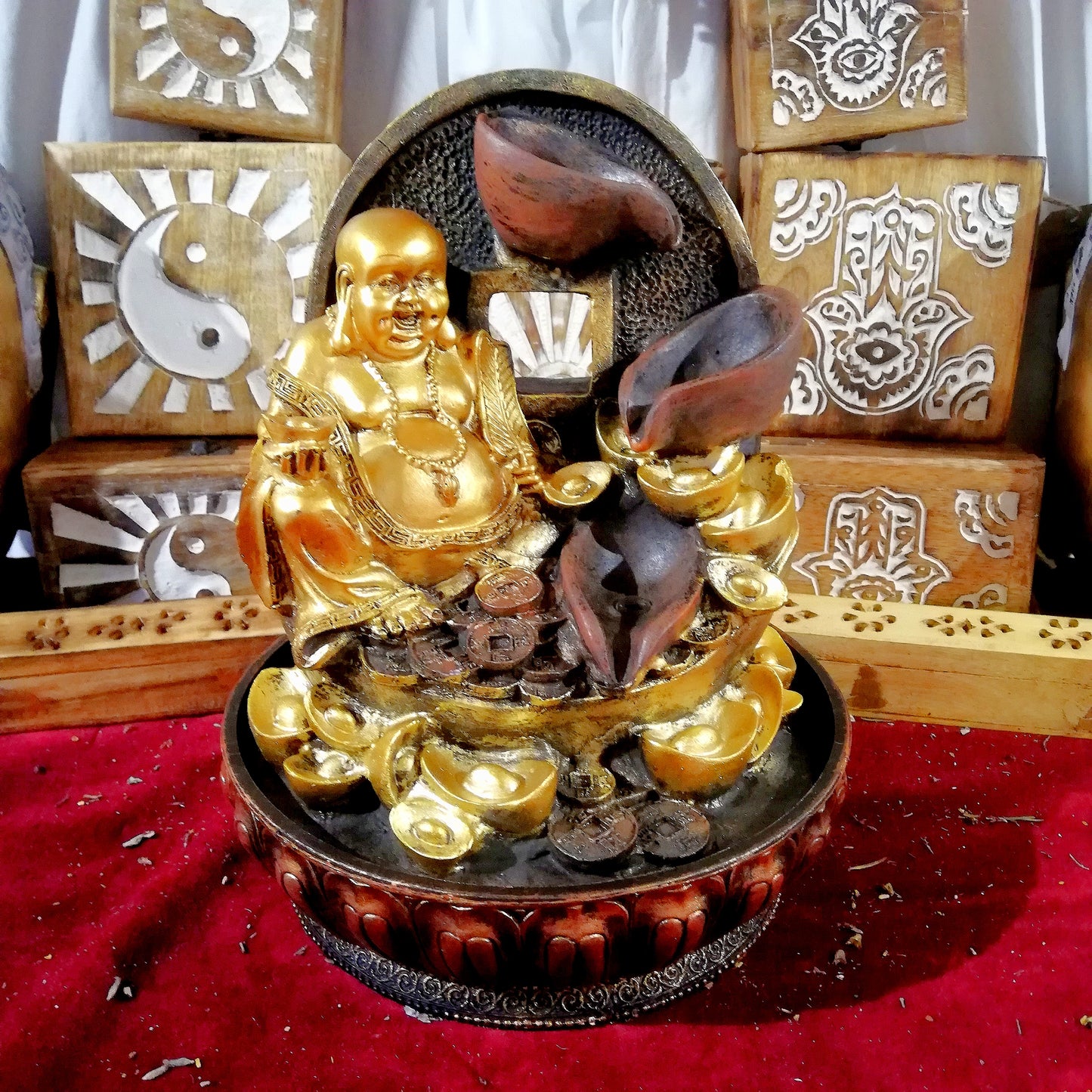 Fuente Buda Pekon Dorado