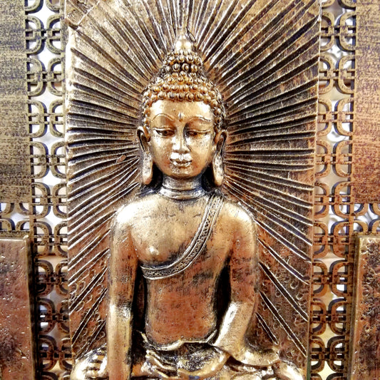 Portavelas Buda Sarani Dorado