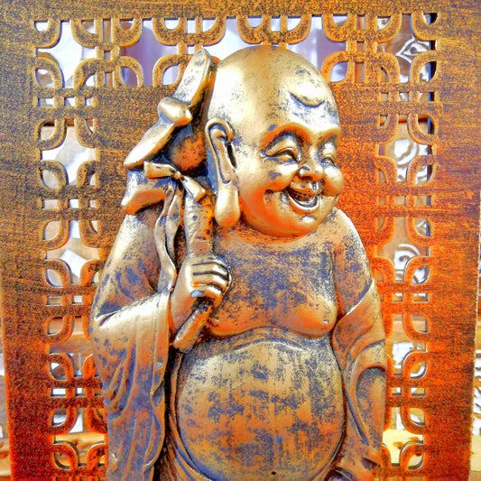 Portavelas Buda Fortune Dorado