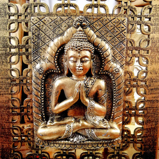 Portavelas Buda Anuri Dorado