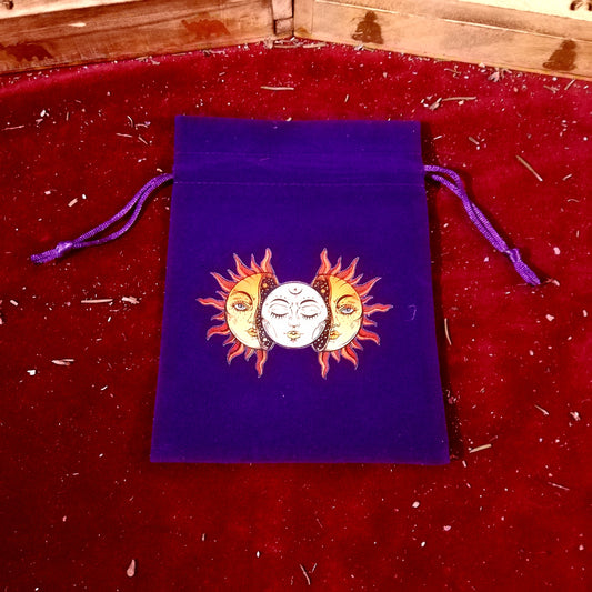Saquitos de Terciopelo Morado para Brujas