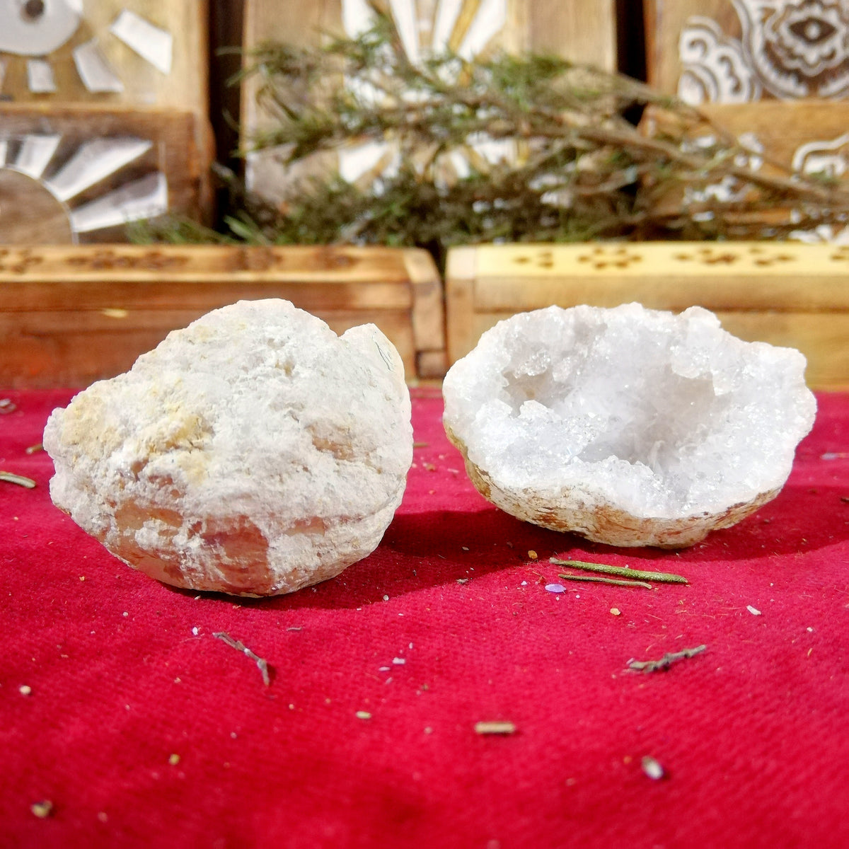 Geodas de Cuarzo Blanco Pequeñas
