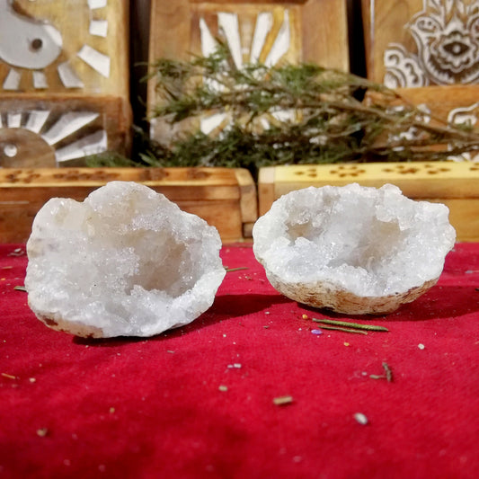 Geodas de Cuarzo Blanco Pequeñas