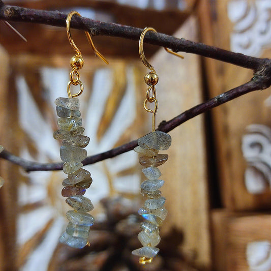 Pendientes Labradorita – Protección, Intuición y Energía Espiritual