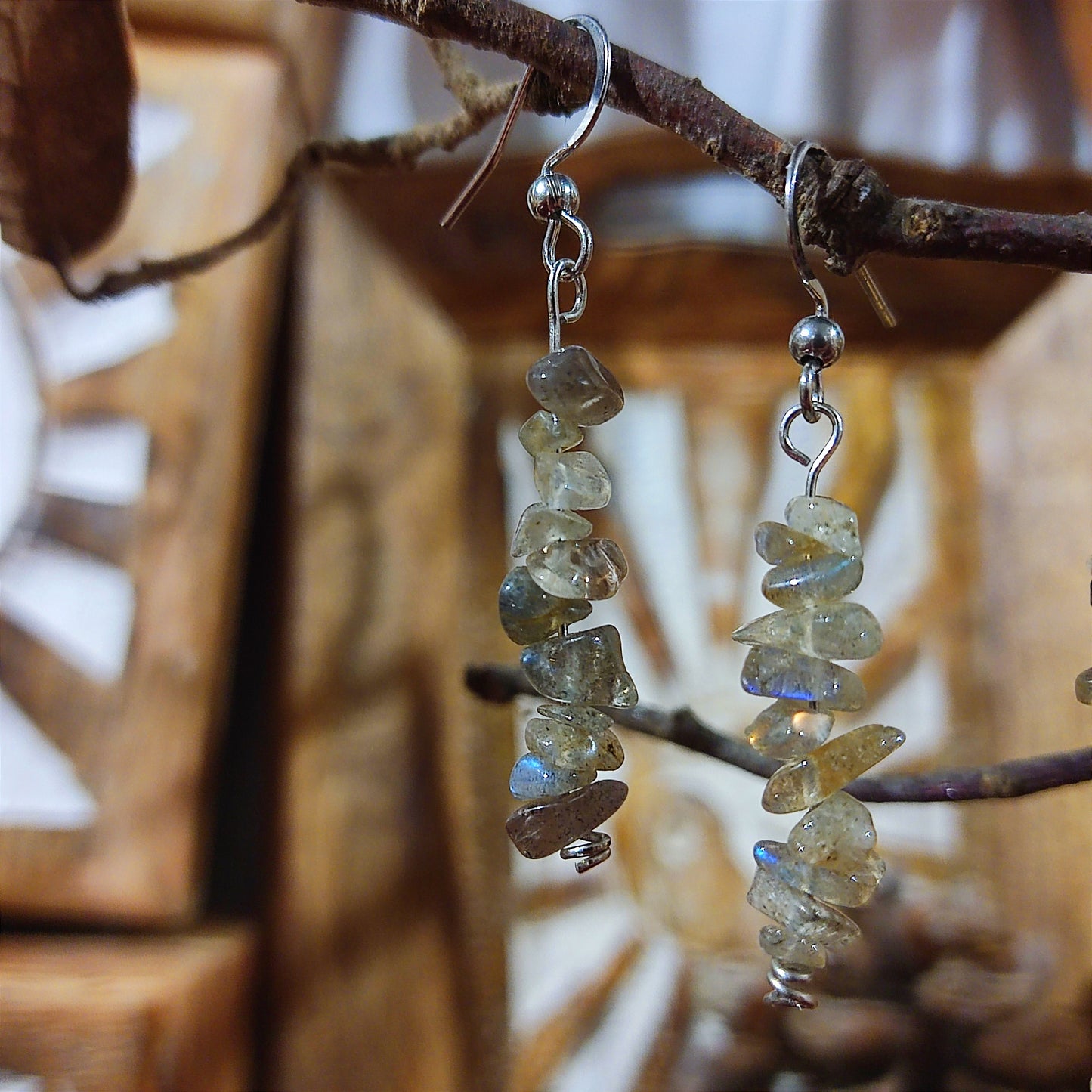 Pendientes Labradorita – Protección, Intuición y Energía Espiritual