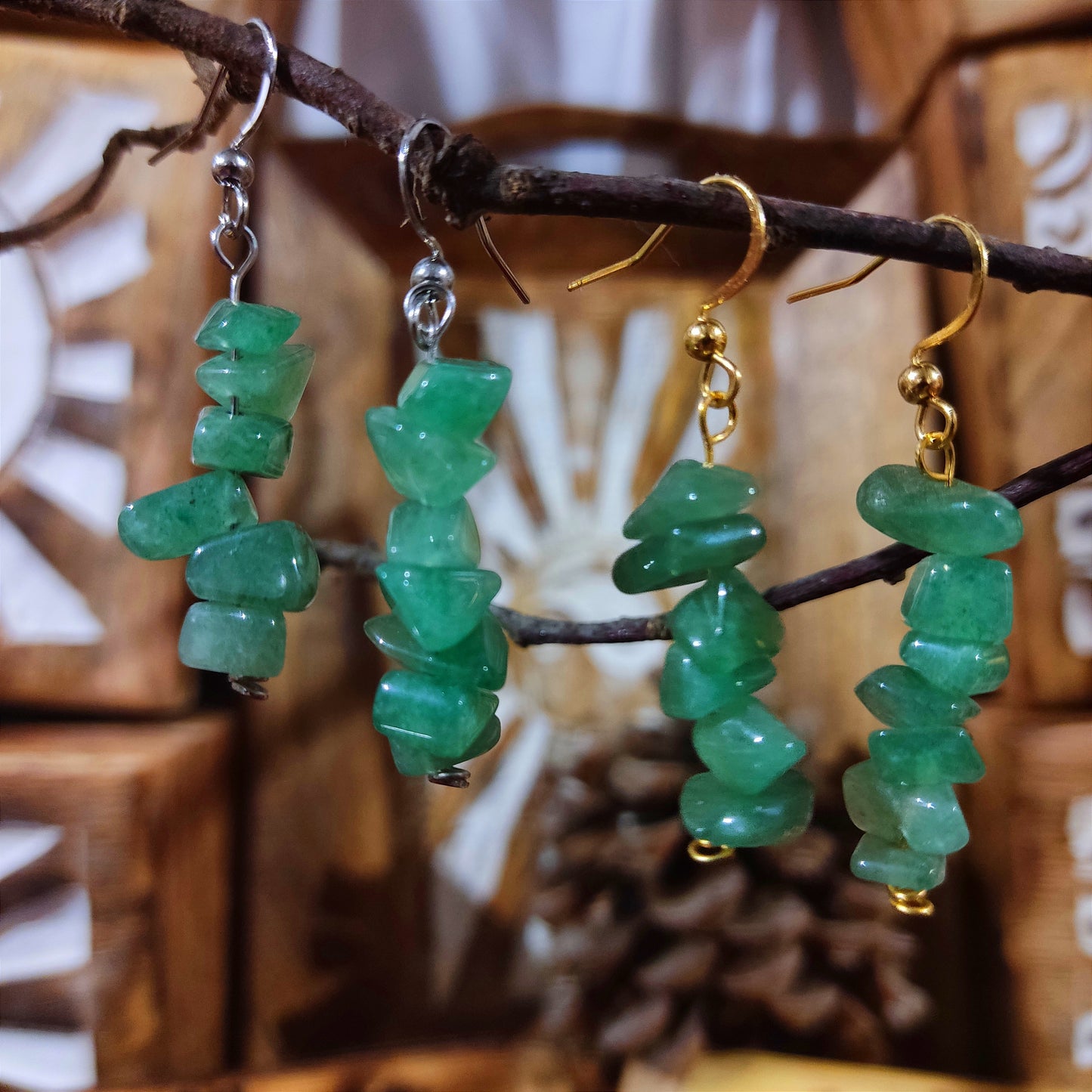 Pendientes Aventurina