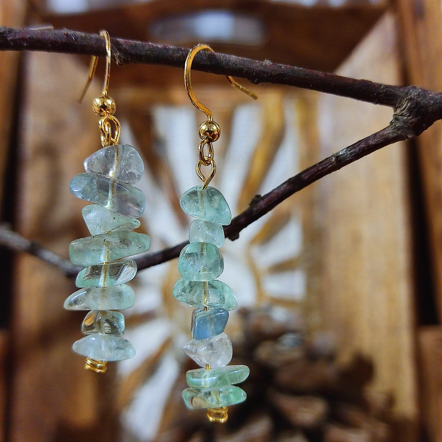 Pendientes Fluorita – Claridad Mental, Equilibrio, Protección Energética