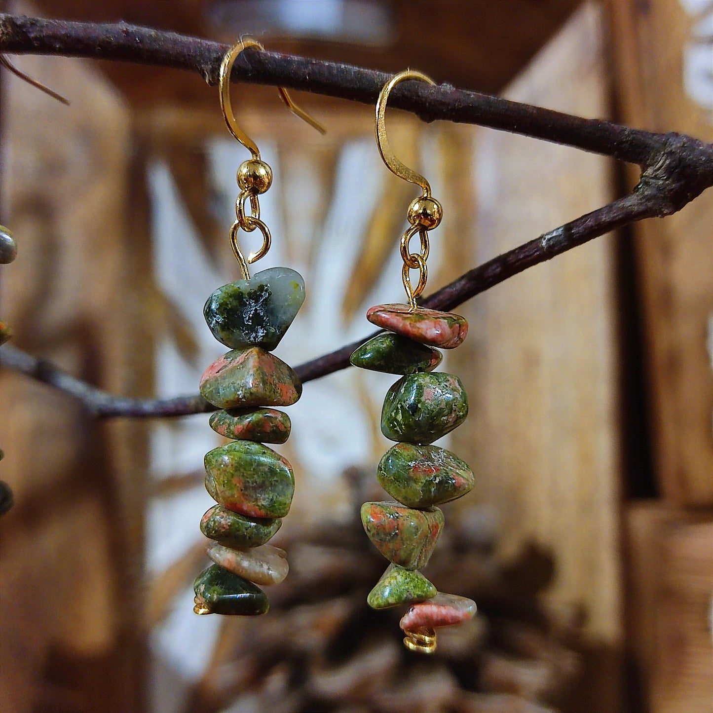 Pendientes Unakita – Equilibrio Emocional, Sanación y Armonía