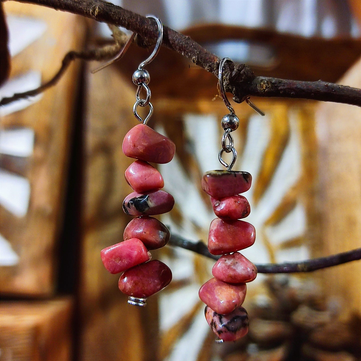 Pendientes Rodonita