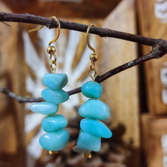 Pendientes Amazonita – Calma, Equilibrio Emocional y Comunicación