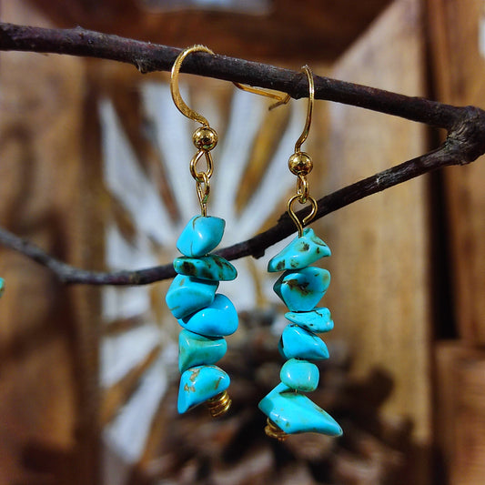 Pendientes Turquesa Magnesita