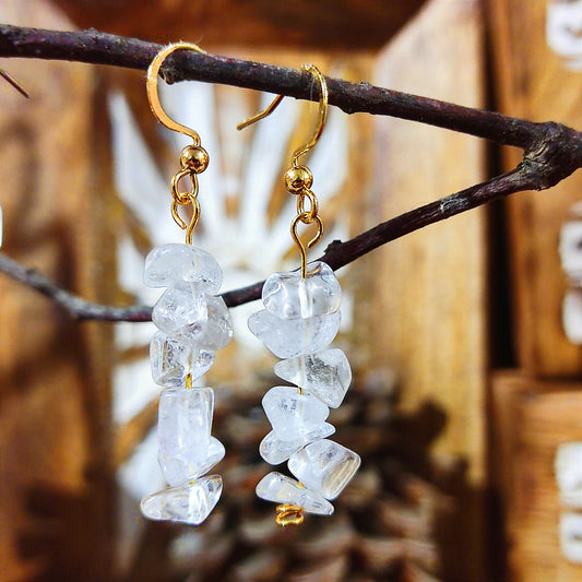 Pendientes Cuarzo Cristal – Amplificador de Energía y Purificación