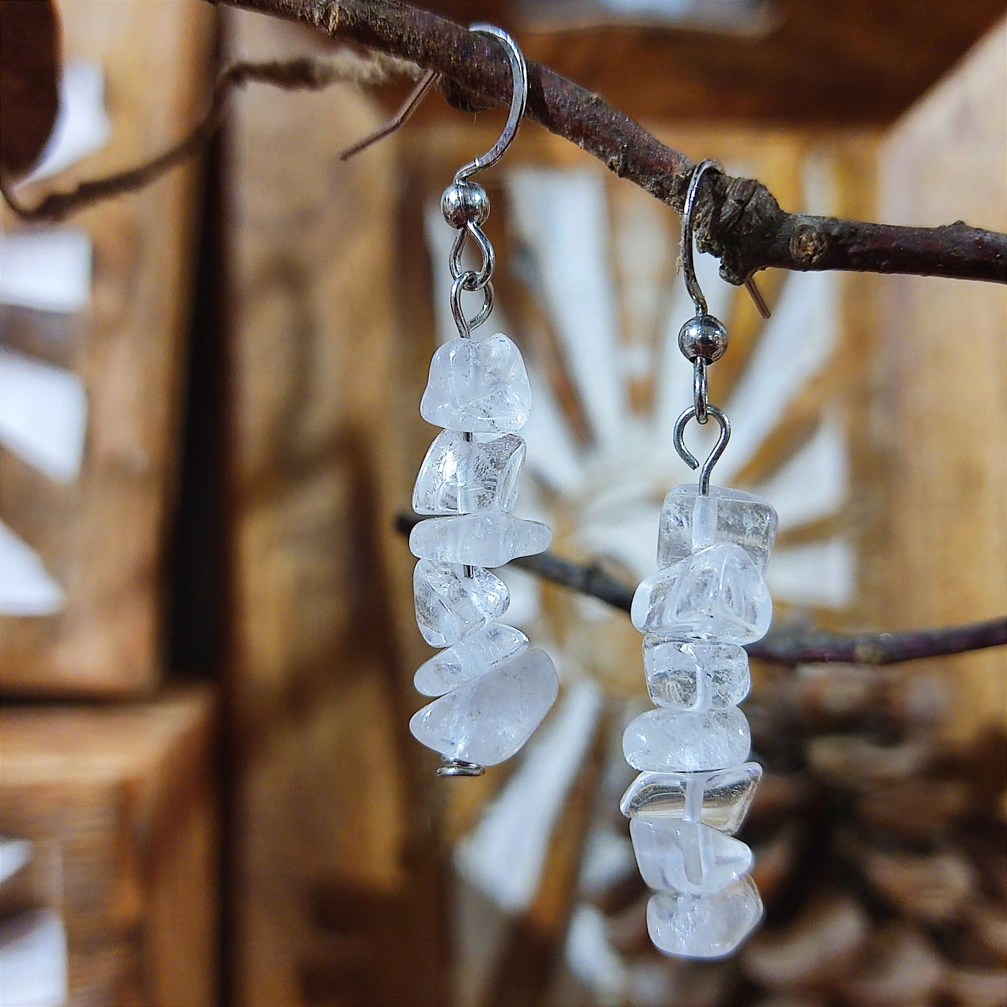 Pendientes Cuarzo Cristal