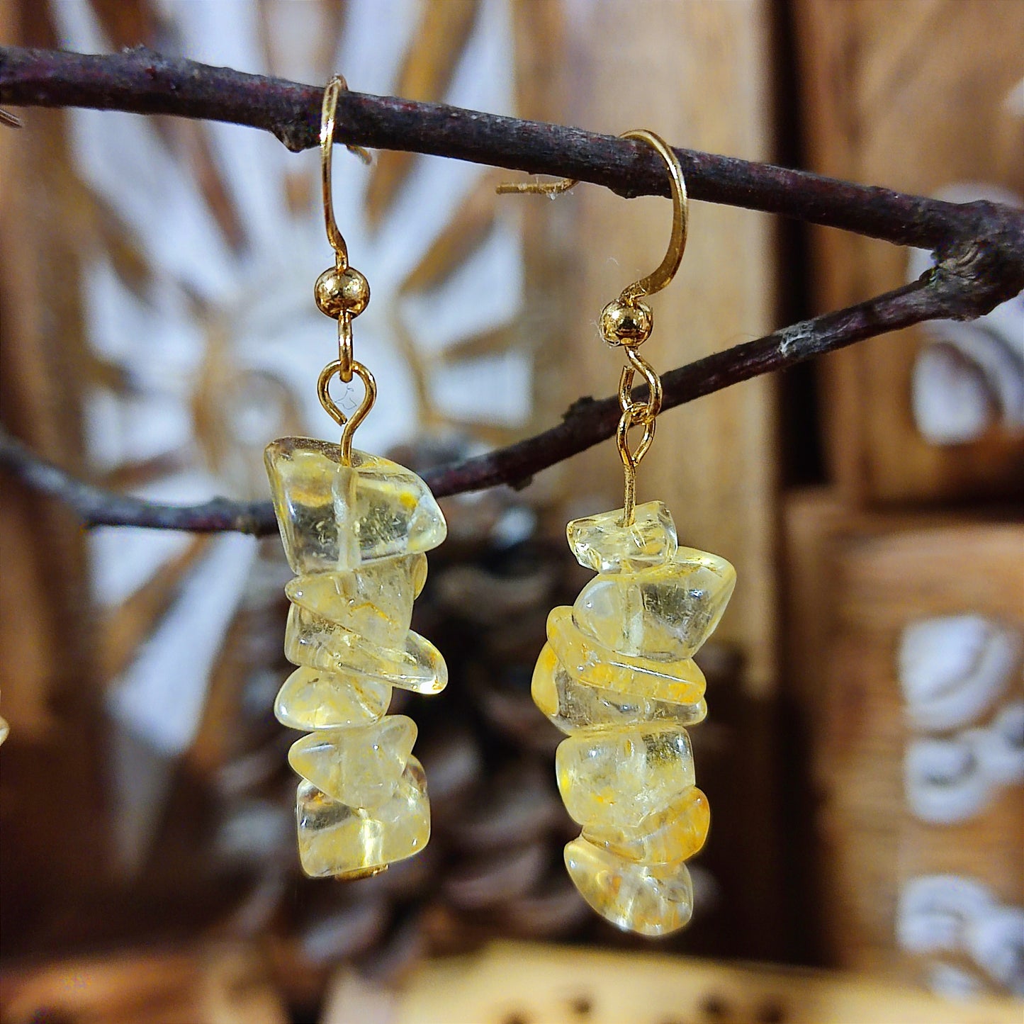 Pendientes Citrino – Energía Positiva, Abundancia y Vitalidad