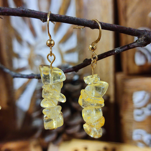 Pendientes Citrino – Energía Positiva, Abundancia y Vitalidad
