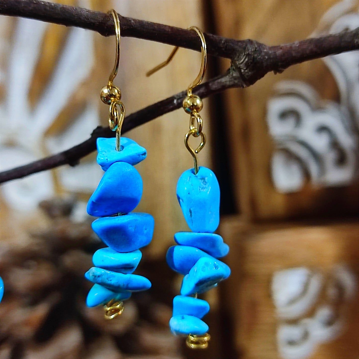 Pendientes Howlita Turquesa - reduce ansiedad / estrés / insomnio