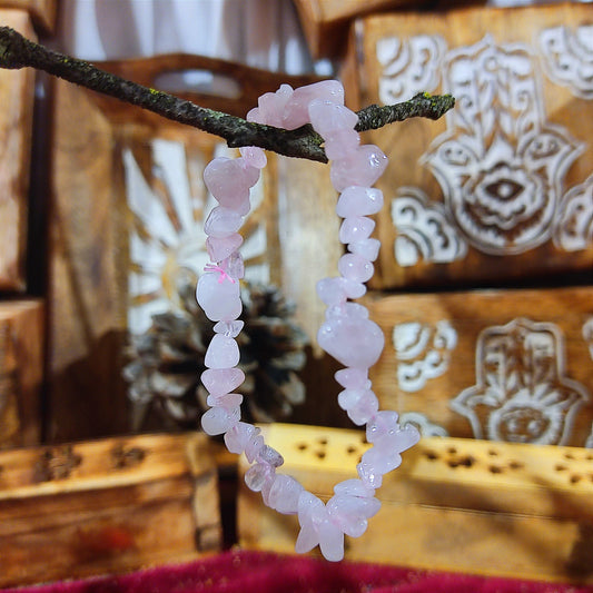 Pulsera Cuarzo Rosa – Amor, Armonía y Paz Interior | Piedra Natural