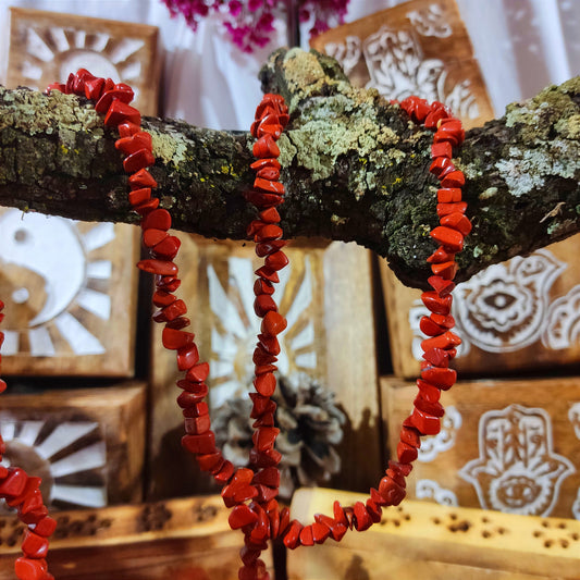 Collar Jaspe Rojo – Vitalidad, Energía y Estabilidad Emocional
