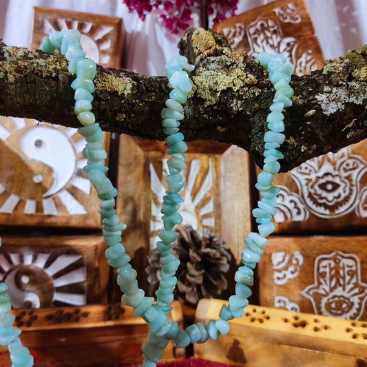 Collar Amazonita – Calma, Equilibrio Emocional y Comunicación