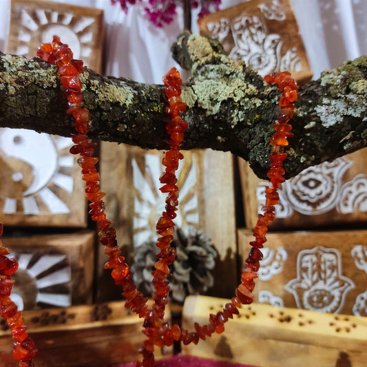 Collar Carneola – Mineral Energético, Vitalidad, Creatividad