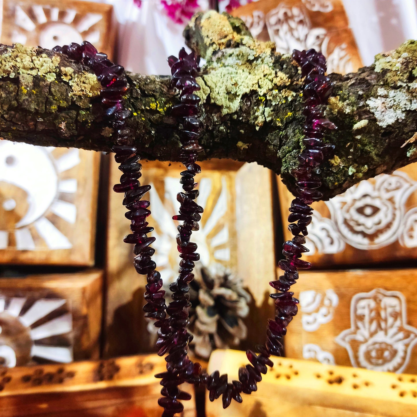 Collar Granate – Limpieza Energética, Vitalidad y Protección