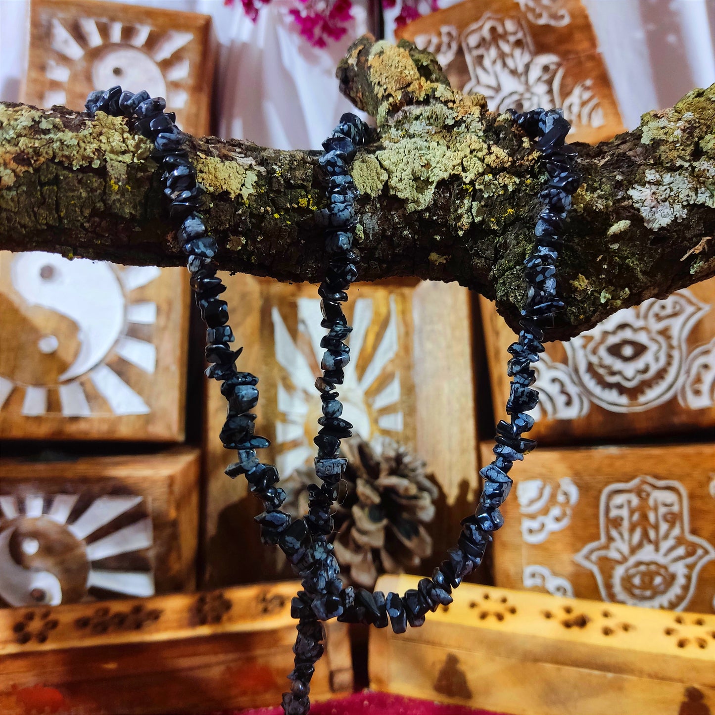 Collar Obsidiana Nevada – Protección, Claridad y Equilibrio Energético