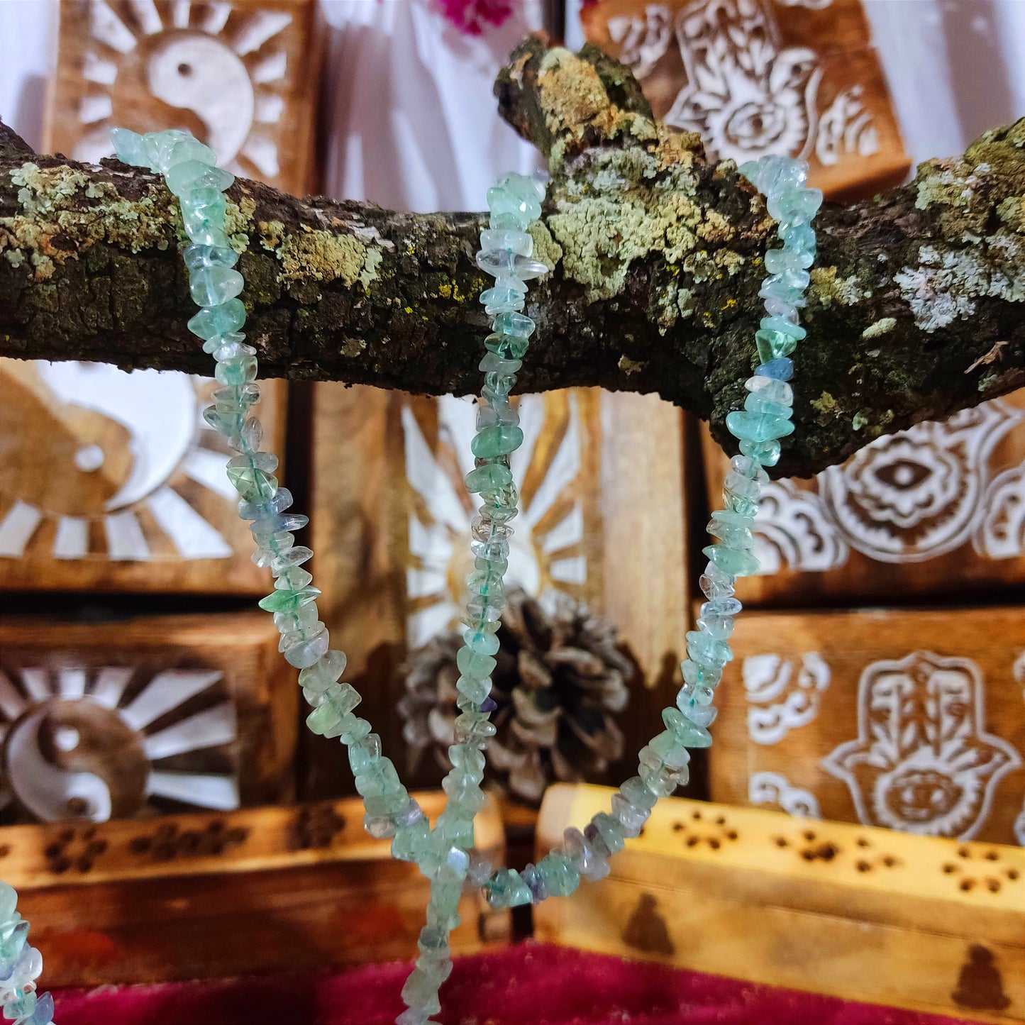 Collar Fluorita – Claridad Mental, Equilibrio, Protección Energética