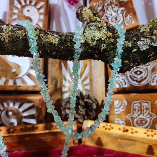 Collar Fluorita – Claridad Mental, Equilibrio, Protección Energética