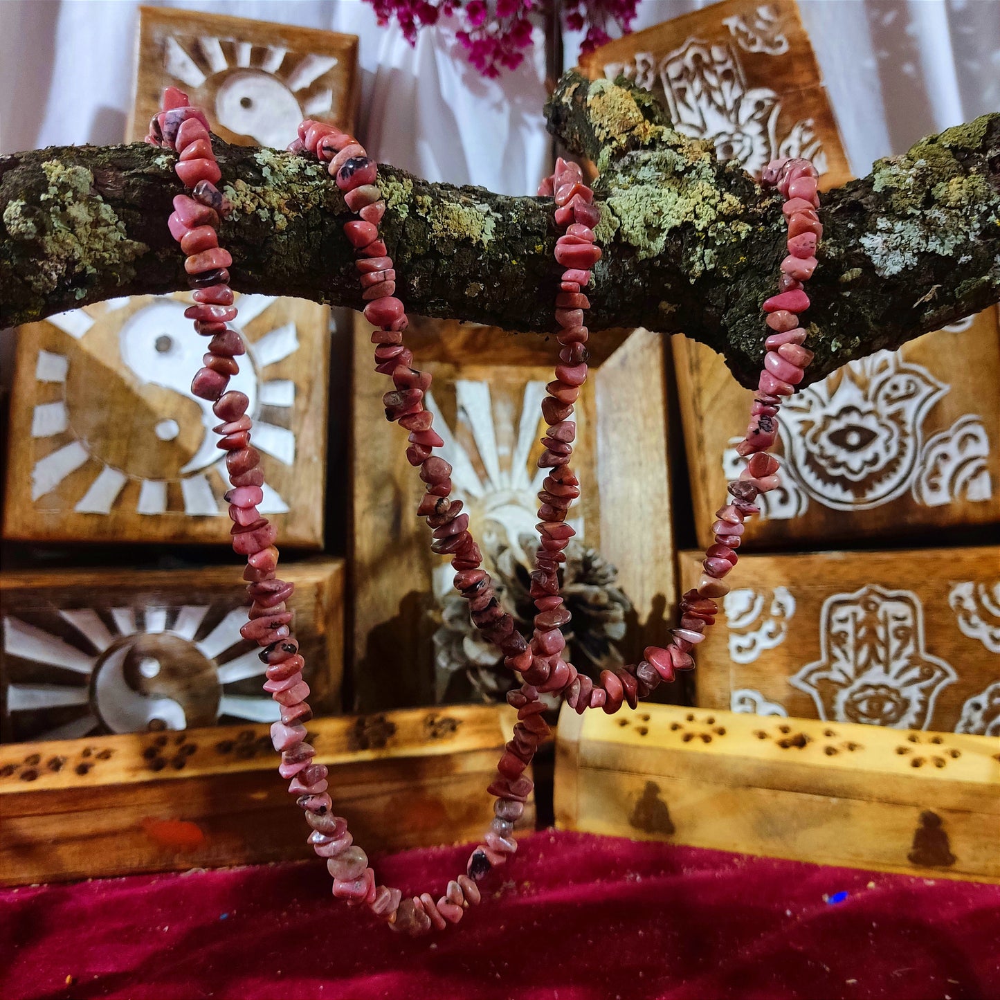 Collar Rodonita – Amor, Equilibrio Emocional y Sanación