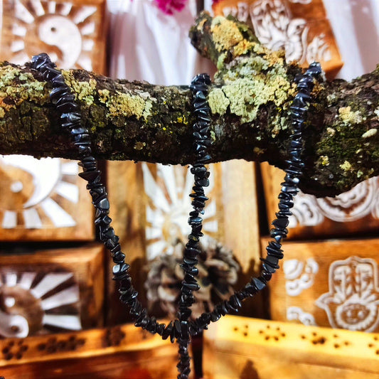 Collar Hematite – Protección, Conexión a Tierra y Energía