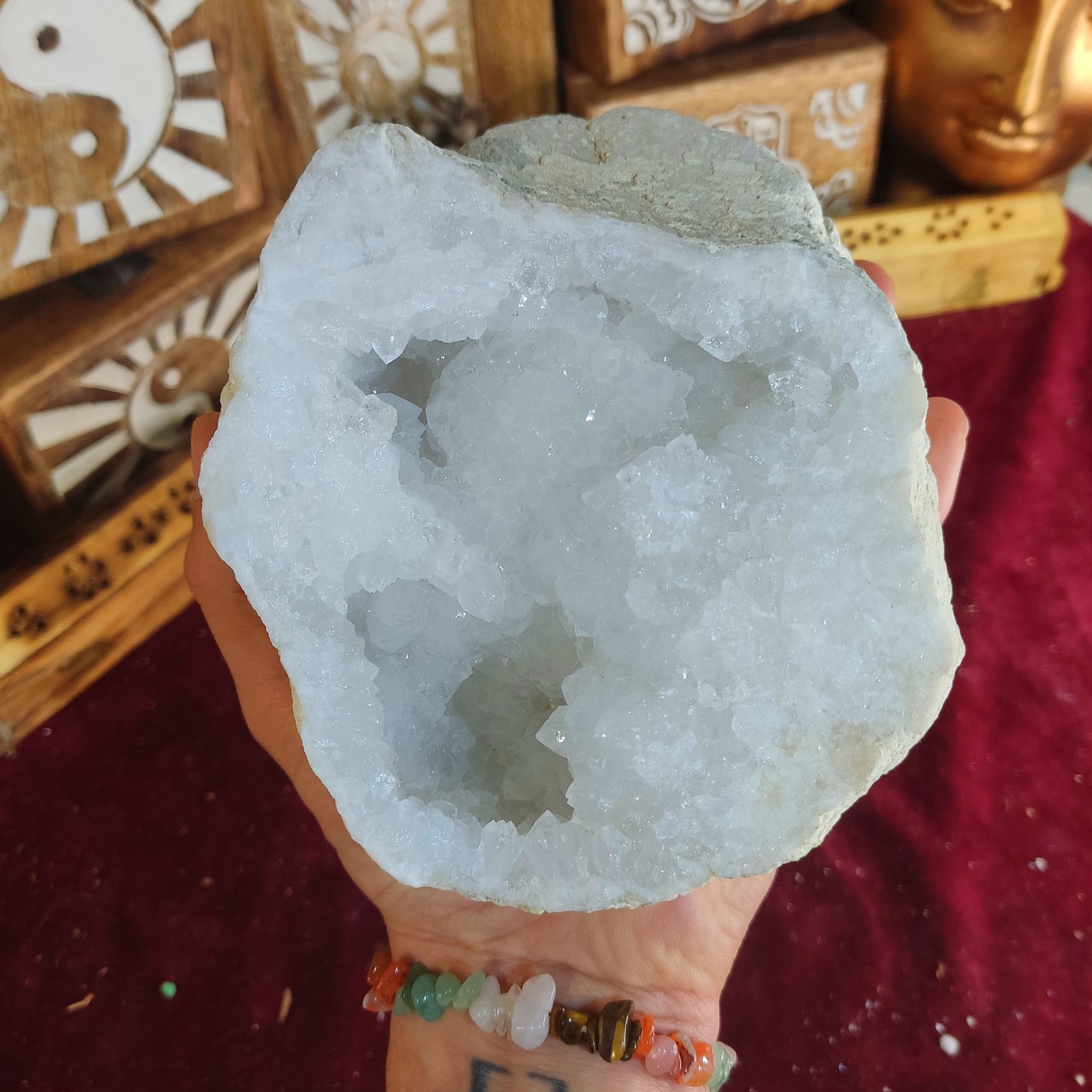 Geoda de Cuarzo Blanco 16CM