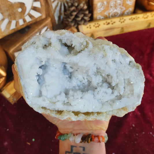 Geoda de Cuarzo Blanco 15CM 1,423kg