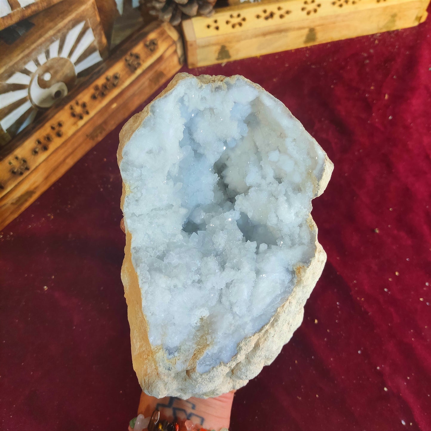 Geoda de Cuarzo Blanco 19 CM