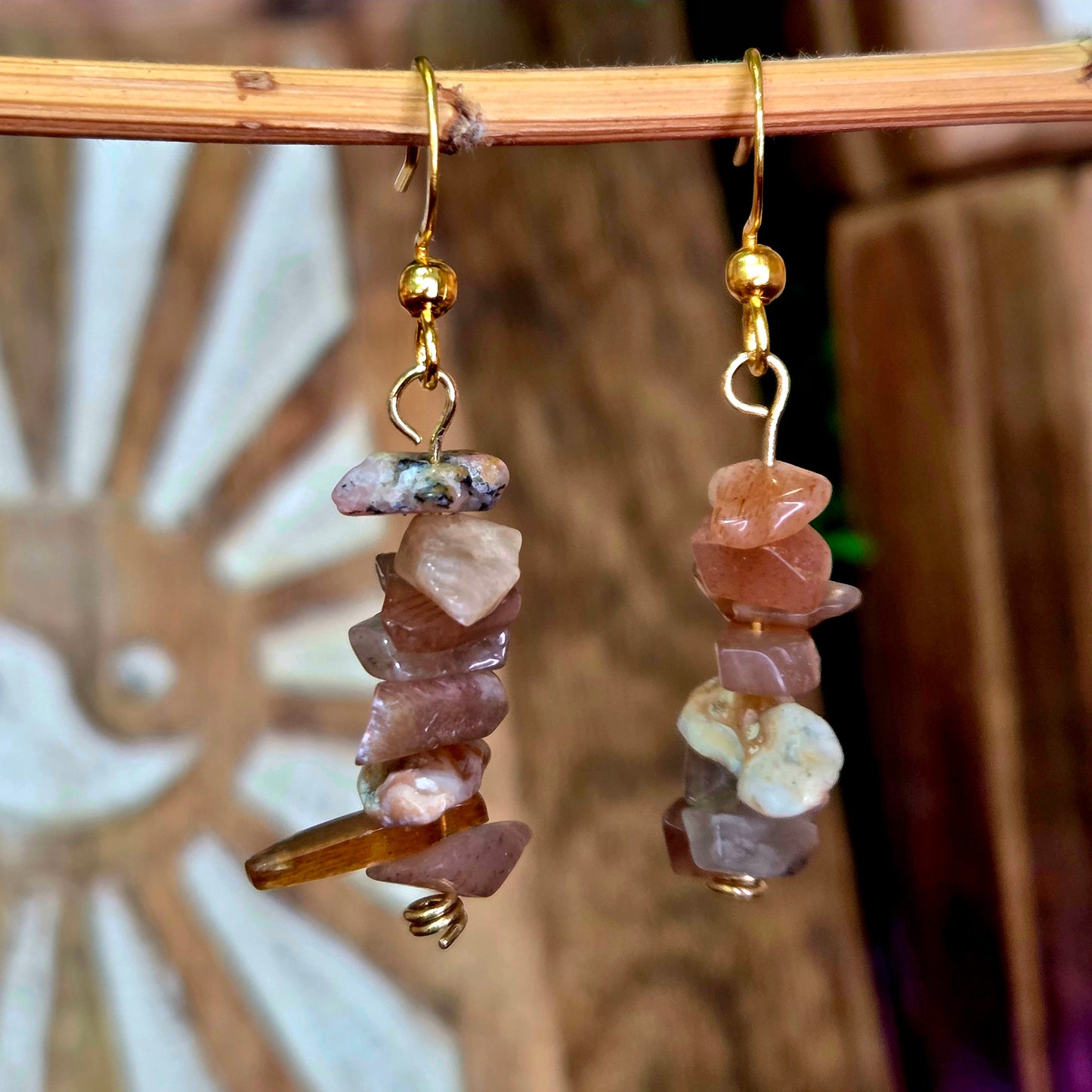 Pendientes Piedra Sol – Energía Positiva, Alegría y Vitalidad