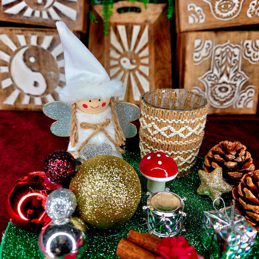 Centro de Mesa Navideño Artesanal – Portavelas 2